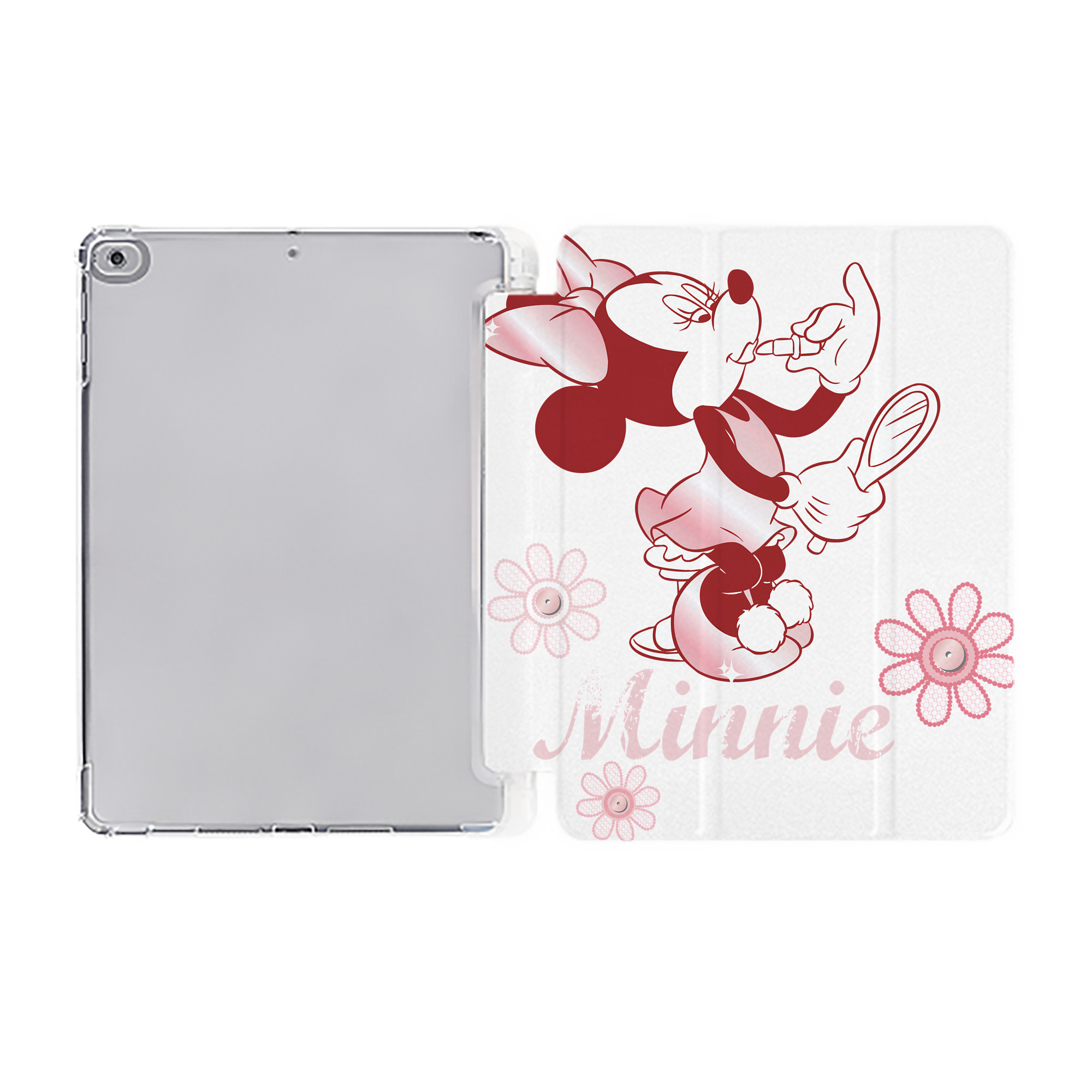 （画像用） ミッキーマウス Mickey Mouse IPad ケース ペン収納付き 三つ折りスタンド PUレザー×シリコン 対応機種9.5/10.5/10.9インチ